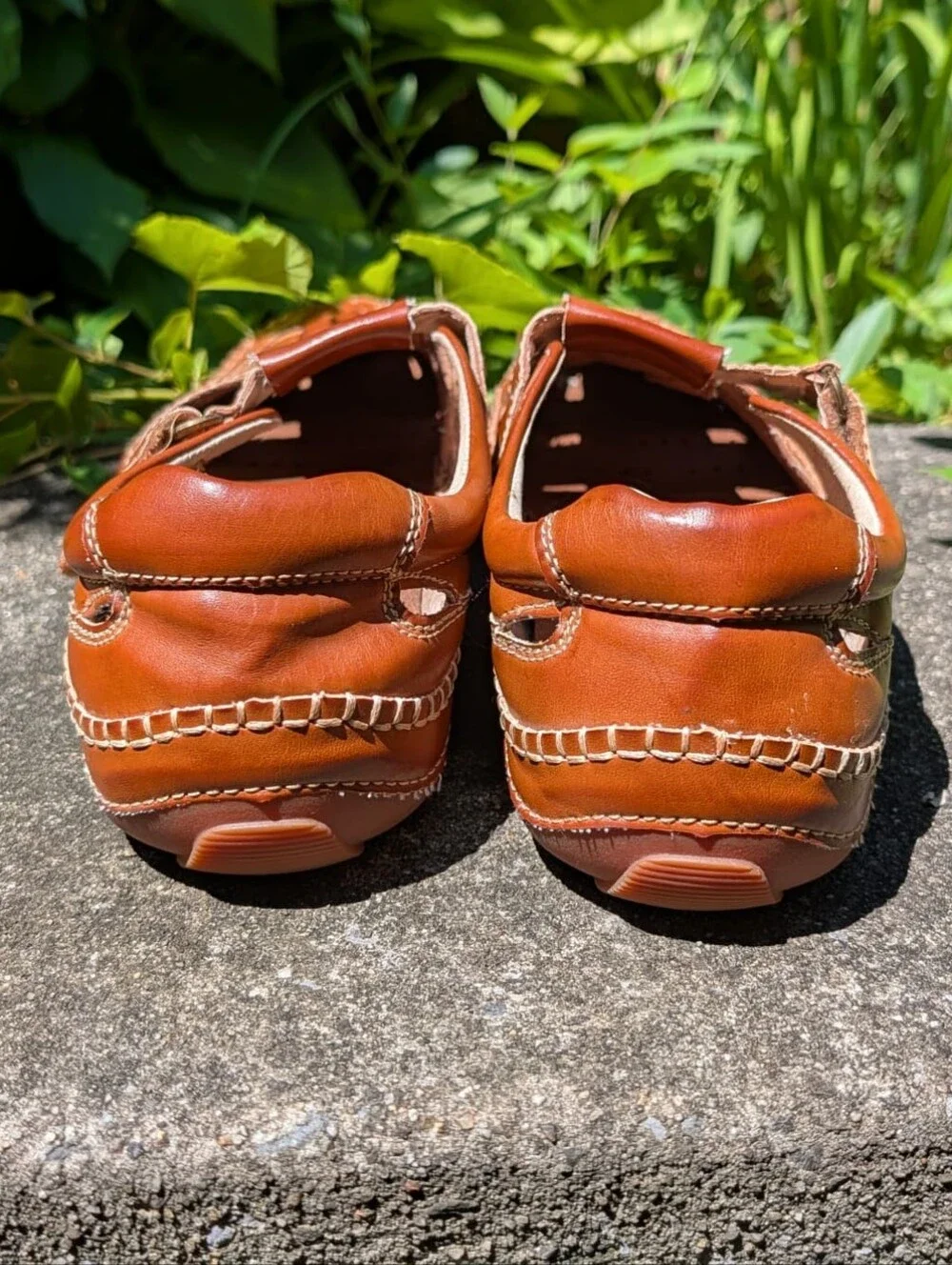 GBX Sentaur 135594 Mens Brown Leather Slip On Sport Sandals Shoes size 9M